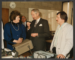 Minister for Education Mary O'Rourke on a visit to NIHE Limerick