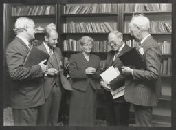 Minister for Education Niamh Breathnach with John A. Daly, Dr Ed Walsh and Kieran Byrne