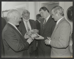 Minister for Agriculture Ivan Yates [at Plassey House?] - possibly an An Bord Glas event