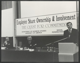 Conference on "Employee Shareownership and Involvement" with Professor Noel Whelan, Dr Ed Walsh, Bertie Ahern, TD and Dr Patrick Flood