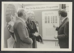 President Hillery [and wife?] viewing an exhibition entitled "The Co-Op Education Programme"