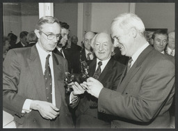 John Hunt Jnr. with Michael D. Higgins and John Bruton at the opening of the Hunt Museum