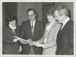 Mary Daly, Edward Lank, Joyce O'Connor and Cathal O'Shannon at the presentation of the West Limerick Study to Aughinish Alumina Ltd.