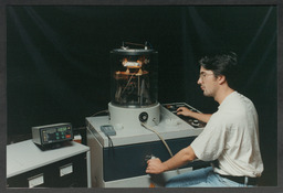 Students and teachers in science labs