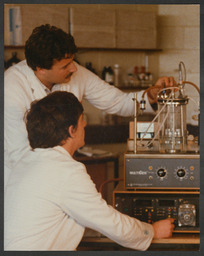 Students and teachers in science labs