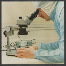 Students and teachers in science labs