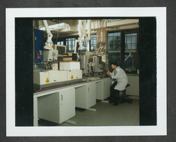 Students and teachers in science labs