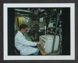 Students and teachers in science labs