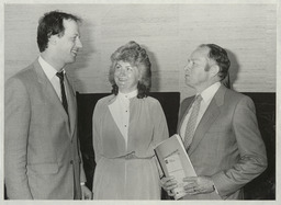 John Leonard, Joyce O'Connor and Barra √ì Cinn√©ide at the EIE Reception