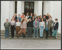 Group shots in front of Plassey House labelled "Tim McLoughlin"