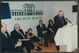 Shots of opening of Hunt Museum including preparatory work