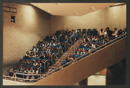 RTE Orchestra on stage in the Concert Hall, school children attending [orchestra event?]