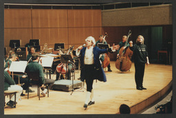 RTE Orchestra on stage in the Concert Hall, school children attending [orchestra event?]