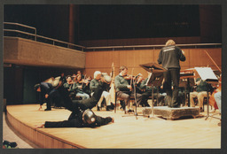 RTE Orchestra on stage in the Concert Hall, school children attending [orchestra event?]