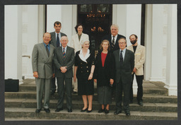 Various shots of Irish-German conference and graduation including group shots in front of Plassey House