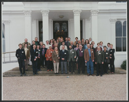 Various shots of Irish-German conference and graduation including group shots in front of Plassey House