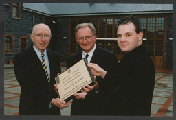 Various shots including groups on campus, graduations, UL buildings, classrooms, lecture halls, presentations  etc. labelled "Brendan Gleeson"