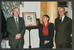 Photos of various dignitaries visiting UL including [Schrodinger's daughter?], Professor Chris Coper of Australia, South African academics