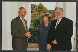 Mary Wallace and students, Noel Mulcahy receiving honorary Doctorate from NCEA, Visiting Professor, EU [Joc?], Australian Senator, Shanghai Municipal Education Commission Delegation