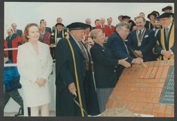 Construction of the Library and Information Science building (LIS) and the Foundation Stone Ceremony