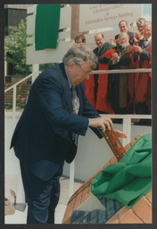 Construction of the Library and Information Science building (LIS) and the Foundation Stone Ceremony