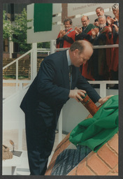 Construction of the Library and Information Science building (LIS) and the Foundation Stone Ceremony