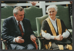 Opening ceremony of Glucksman Library by an Taoiseach Bertie Ahern, Bertie Ahern viewing the Norton Collection, Damaged Library Plaque, Unveiling of Desmond Kinney's mosaic and plaque outside the library Board Room