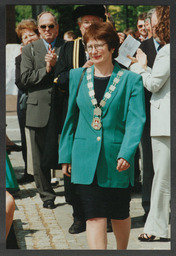 Opening ceremony of Glucksman Library by an Taoiseach Bertie Ahern, Bertie Ahern viewing the Norton Collection, Damaged Library Plaque, Unveiling of Desmond Kinney's mosaic and plaque outside the library Board Room