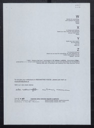 Document entitled 'Resonating Voices. An Archived Commentary or a Reflection on the AVANT...GARDE' page 6