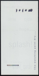 Flyer promoting performances of 'Like Watching Paint Dry', page 1