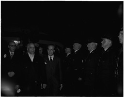 President Habib Bourguiba of Tunsania passing Guard of Honour