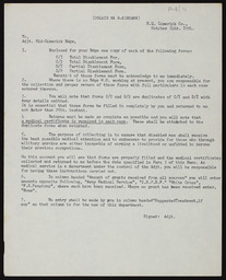 Letter relating to aid for men disabled in military service