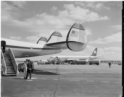 View of planes on ramp