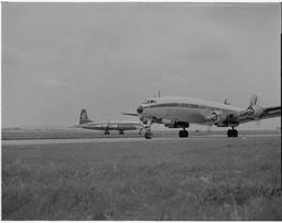 Two aircraft on runway