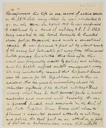 Handwritten brief biographical account of Captain Se·n Breen, page 14