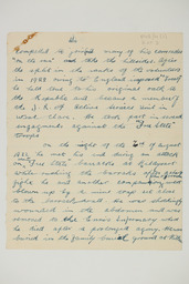 Handwritten brief biographical account of Commandant P·draig Burke, page 2