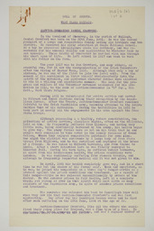 Typed brief biographical account of Section Commander Daniel Crawford, page 1