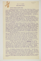 Typed brief biographical account of Captain Michael Francis Fahey, page 1