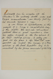 Handwritten brief biographical account of Lieutenant Patrick Keating, page 3