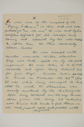 Handwritten brief biographical account of Captain Michael McNamara, page 4