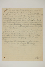 Handwritten brief biographical account of Thomas Russell, page 2