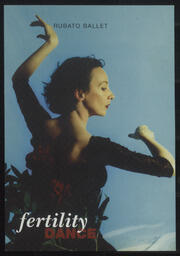 Postcard promoting performances of Fertility Dance at the Rotunda Hospital, Dublin, on 20-24 and 26 March. Part 1.