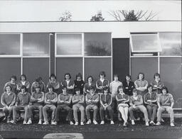 Group portrait of male athletics team