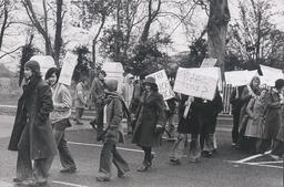 Students protest with placards outside NIHE Limerick