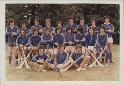 [Group portrait of the NCPE hurling team.]