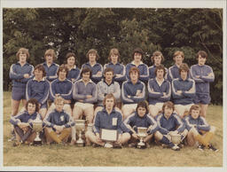 [Group portrait of the TCE Gaelic Football team.]