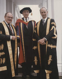 John Daly, Dr Patrick Hillery, Uachtaran na hEireann and Dr Edward Walsh.