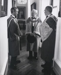 Julian Ross and Eamonn McQuade with Nobel Prize winner James Dewey Watson.