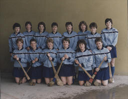 [Group portrait of TCE camogie team.]