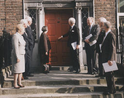 Members of the Planning Board outside 71 O'Connell Street for the 25th anniversary commemoration